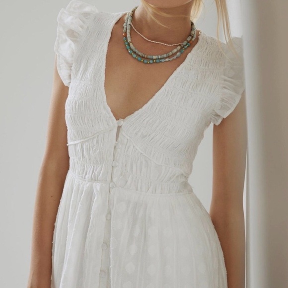 Anthropologie Peregrine White Dress XS Boho Romantic Cottagecore Chic - Picture 11 of 14